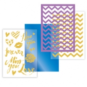 Stencil & Foil Decor Kit-Forever